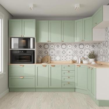 Imagem de Cozinha Modulada 7 Peças 1 Tampo 3 Aéreos 3 Balcões e Torre Quente Ari