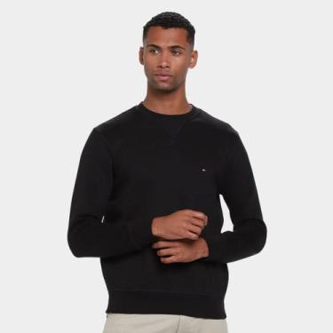 Imagem de Moletom Tommy Hilfiger Essential Fleece Cre Masculino, Preto, GG