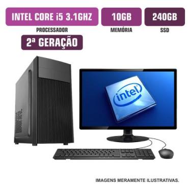 Imagem de Computador Flex Computer Intel Core I5-2400S 10GB SSD 240Gb Monitor 19