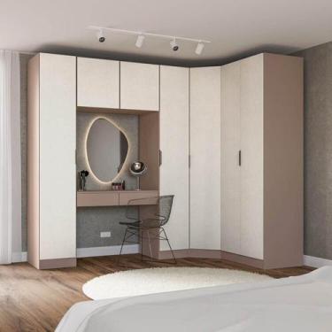 Imagem de Guarda-Roupa Modulado de Canto Obliquo 6 Peças 7 Portas Orion CabeCasa