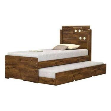 Imagem de Cama De Solteiro Bibox Luiza Malbec Com Auxiliar - Vitamov 0420893