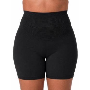 Imagem de Calcinha Short Modelador Cinta Modeladora Zero Barriga Cintura Alta Co