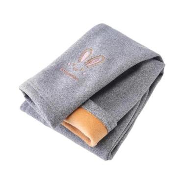 Imagem de Leggings Térmicas Forradas Com Lã Para Meninas De 3 a 8 Anos, Calças C