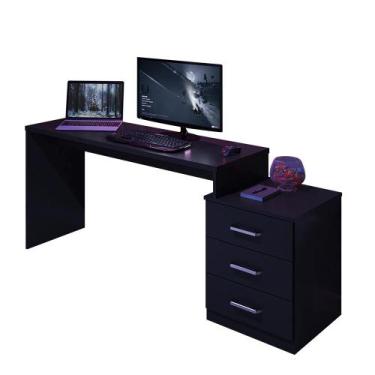 Imagem de Mesa Gamer Escrivaninha Para Computador DRX5000 E 3 Gavetas - - Lumier