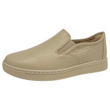 Imagem de Tênis Feminino Casual Estilo Dia a Dia Conforto Comfortflex, Almond, 3
