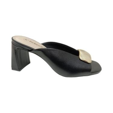 Imagem de Tamanco bebece salto grosso feminino t6040-734 - Bebecê, Preto, 37