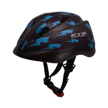 Imagem de Capacete Ciclismo Bike Infantil Kids Raio Preto Com Azul - KTR