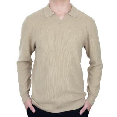 Imagem de Blusa Masculina Pellini Tricot Gola Polo Bege - CAM16635, Bege, GG