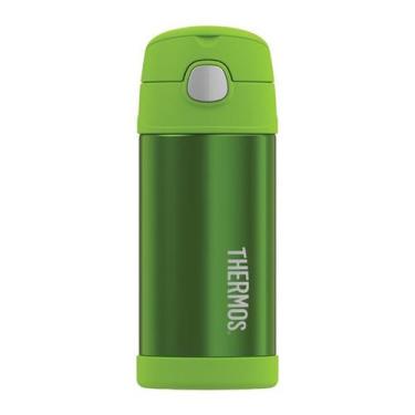 Imagem de Garrafa Térmica Infantil c/ Canudo Silicone Verde Thermos   Funtainer 