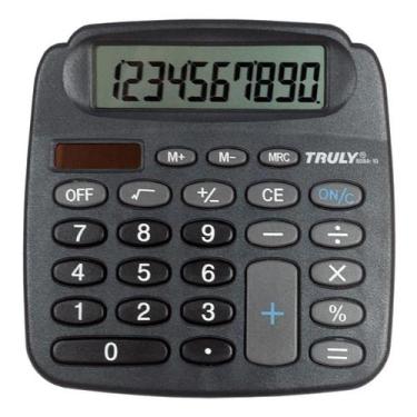 Imagem de Calculadora 10 Digitos, (808a) 120x120x15 Solar E Bateria - Make Mais