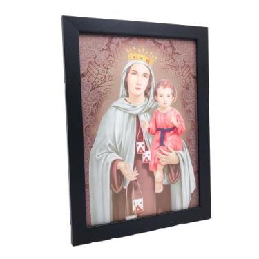 Imagem de Quadro Nossa Senhora do Carmo Moldura Preta Simples - FORNECEDOR 2