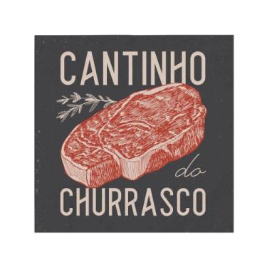 Imagem de Placa Decorativa MDF Open Bar Cantinho 29x29cm - Design Up Living