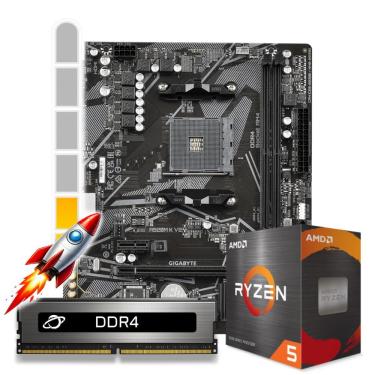 Imagem de Kit Upgrade Processador AMD Ryzen™ 5 5500 + Placa Mãe A520M + Memória 16GB DDR4