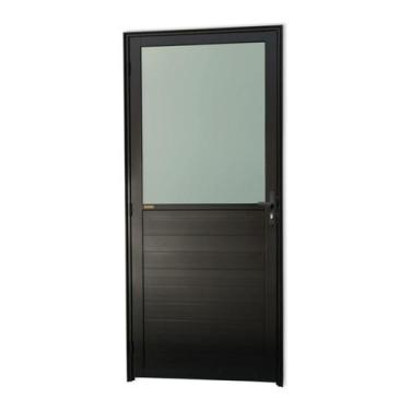 Imagem de Porta Meia Lambril Meia Vidrão Super 25 Vidro Boreal Abertura Direita 