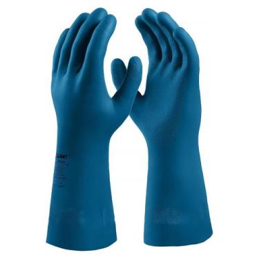 Imagem de Luva Nitrílica Nitrisilver Azul Danny DA36400AZ, M