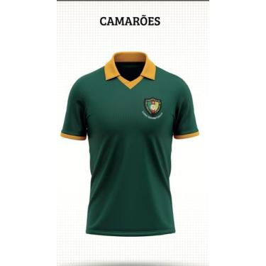 Imagem de Camisa Camaroes Leopardos Time Seleção Africana Mundial Licenciada Fut