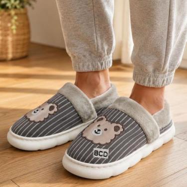 Imagem de Pantufa Chinelo Inverno Ursinho Adulto Unissex Confortável - Genérico,