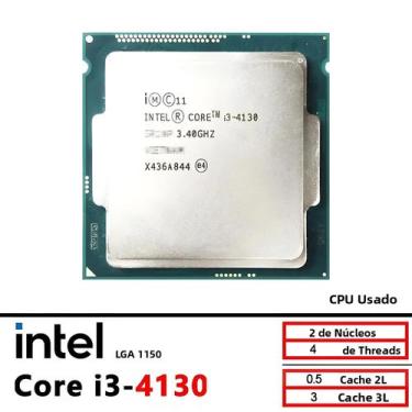 Imagem de Intel Core i3-4130 Processador CPU i3 4130 3,4 GHz Dual-Core Quad-Thre