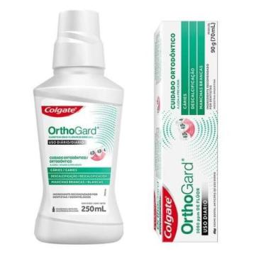 Imagem de Kit Orthogard Colgate Enxaguante 250ml + Creme 90g - RV Dente