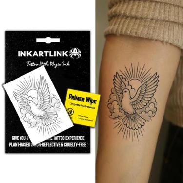 Imagem de Tatuagem Temporária INKARTLINK Pomba da Paz à Prova d'Água