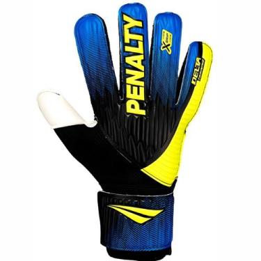 Imagem de Luva de Goleiro Campo/Futsal Adulto Penalty Delta Training, Preto, Azu