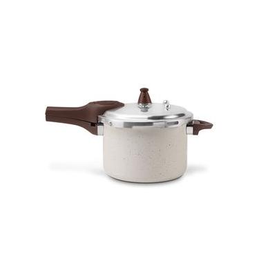 Imagem de Panela de Pressão Ceramic Life Pressure com indução 4,2l - Brinox 20 x 14,5cm 4,2 L Creme