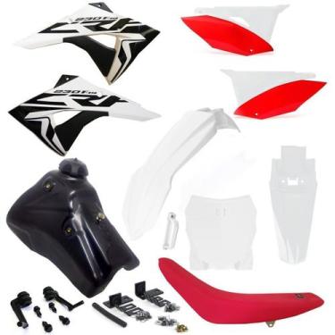 Imagem de Kit Plástico Carenagem Crf 230 07 08 09... Tanque 7 Litros Number Plat