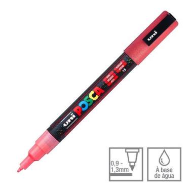 Imagem de Caneta Posca Marcador PC-3ML Vermelho Glitter 15 Uni-Ball - Uni Ball