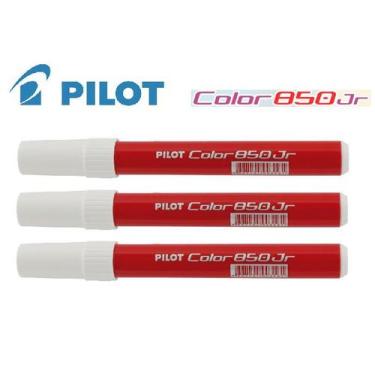 Imagem de Caneta Hidrográfica Pilot Color 850 Jr Verm. com 3 unidades