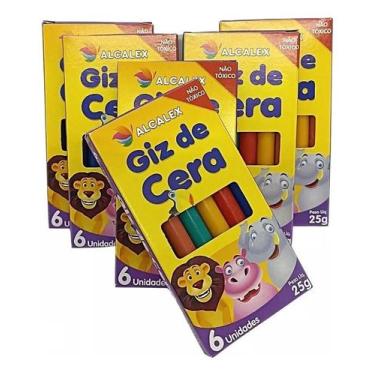 Imagem de Giz de Cera Dumpa P/ Colorir Atacado Kit 24 Caixas 6 Cores - Congratul