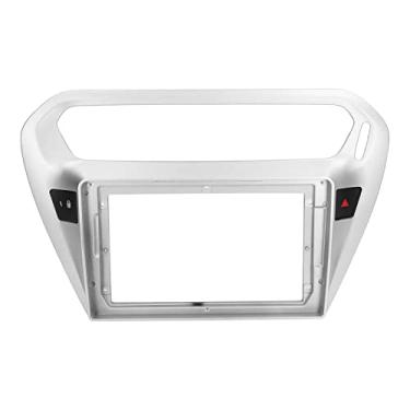 Imagem de Tbest Painel de navegação estéreo para carro Fascia, 22,86 cm, painel de navegação estéreo, 2 DIN, painel de DVD, estéreo, painel de CD e painel de reposição para Elysee 2014-2018