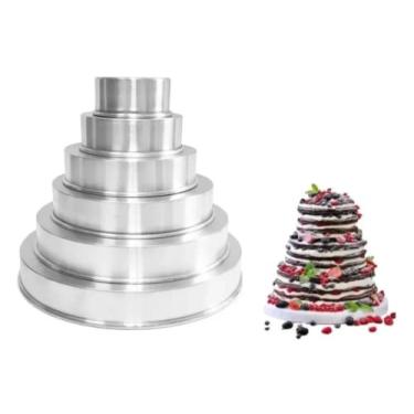 Imagem de Formas Redonda P/Bolo Naked Cake 6 Peças 5cm Altura (baixa)