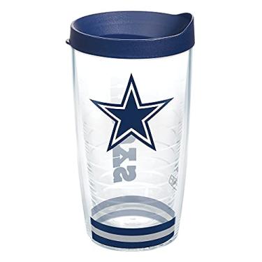 Imagem de Tervis Feito nos EUA com parede dupla NFL Dallas Cowboys Arctic Copo isolado mantém as bebidas frias e quentes, 473 ml, transparente