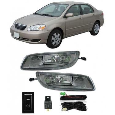 Imagem de  Kit Farol De Milha Neblina Toyota Corolla 2005 / 2006 / 2007 / 2008 - Interruptor Botão Painel
