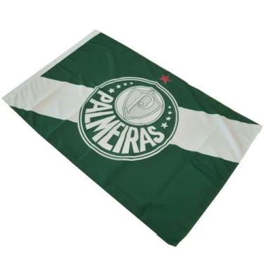Imagem de Bandeira Palmeiras Símbolo Verde E Branca Oficial - Jc Bandeiras