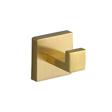 Imagem de Conjunto de ferragens de banheiro em ouro escovado conjunto de barra de toalha quadrada, suporte de papel higiênico toalheiro conjunto de acessórios de banheiro em ouro, gancho