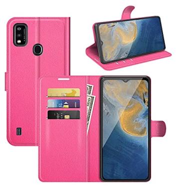 Imagem de YUNCHAO Caixa de telefone @#@Para ZTE Lâmina A51 Litchi Texture Horizontal Flip Caixa Protetora Com Holder & Cart Slots & Carteira@#@ capa para celular