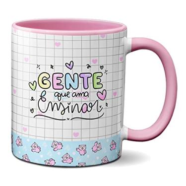 Imagem de Caneca Presente Dia Dos Professores Gente Que Ama Ensinar (Rosa)