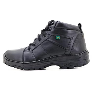 Imagem de Bota Coturno Militar couro Atron 272 Preto Cor:Preto;Tamanho:41;Genero:Masculino