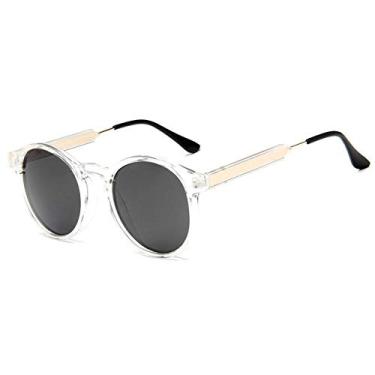 Imagem de Óculos de sol redondos retrô femininos masculinos design transparente feminino óculos de sol masculinos óculos de sol femininos lunette soleil, 4, china