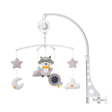 Imagem de Móvel infantil de berço musical com brinquedos giratórios suspensos e decoração de cama infantil para meninos e meninas