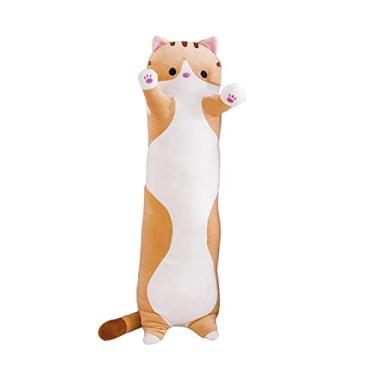 Imagem de mewmewcat Gato bonito dos desenhos animados em forma de boneca de brinquedo de pelúcia brinquedo dormir longo lance presente decorativo