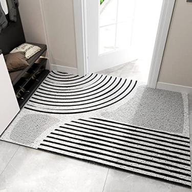 Imagem de SHENGANG Capacho de porta de casa quarto cozinha sala de estar tapete PVC antiderrapante tamanho personalização tapete de porta de corredor interno, S, 60x90cm