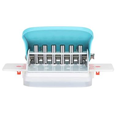 Imagem de Perfurador com marca de posicionamento,ferramentas de perfura??o de furo de papel, m¨¢quinas de perfura??o de papel a4 universais manuais verdes para escrit¨®rio dom¨¦stico, Planejador de Perfura??
