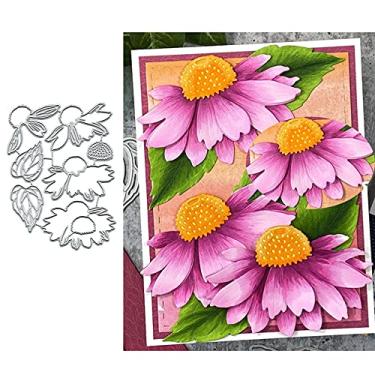Imagem de Cortados de folha de metal para plantas, folhas de flor de peônia de Natal, corte de cartão de corte de matriz de corte de matriz faça você mesmo álbum de scrapbook decorativo em relevo matriz de papel para fabricação de cartões de festival
