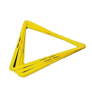 Imagem de Anéis de treinamento de agilidade de velocidade futebol basquete equipe de ajuda de prática de esportes físicos círculo academia em casa kit de treinador ao ar livre para quintal parque 6 peças, amarelo, 48 cm