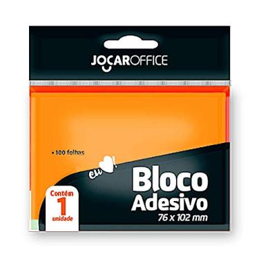 Imagem de Bloco Adesivo Laranja 76mmx102mm 100 Folhas Jocar Office Leonora, Laranja