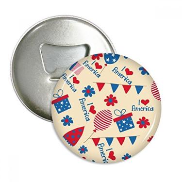 Imagem de Emblema multifuncional com ímã de geladeira, coração de amor, presente festival, flores e doces dos EUA