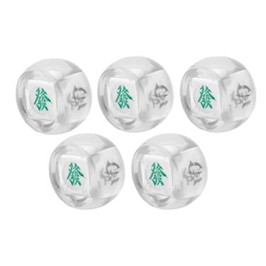Imagem de Mahjong Dice Leste Sudoeste Norte Leve Esfera de Plástico Portátil Mesa de Cassino de Dados (Transparente)