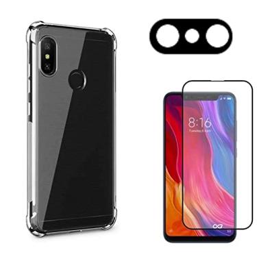 Imagem de KIT Capa Anti impacto + Película 3D Vidro + Película De Câmera Para Xiaomi Mi 8 (Tela 6.21) (C7COMPANY)